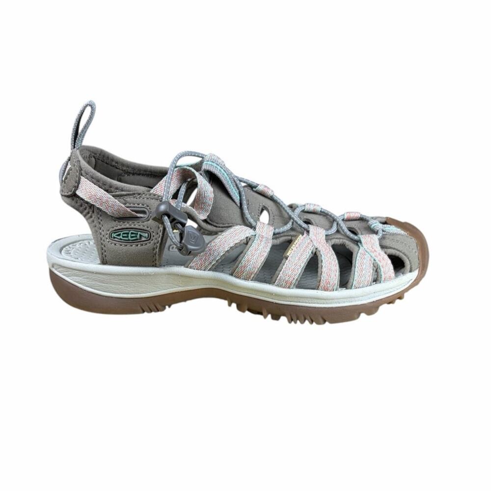 Keen Whisper Taupe Coral Water Sandals Womens 6 Hiking Rafting Camping